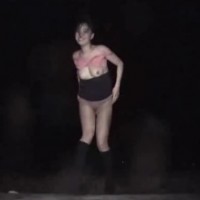 Korean Slut Showing Private Parts in the night