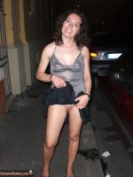 Italian Wife Flashing Pussy on Streets