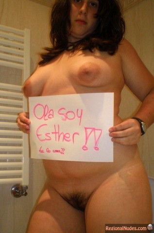 Hairy Spanish Chubby Wife Posing Nude