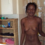 Papua New Guinean Woman Posed Naked in the bathroom